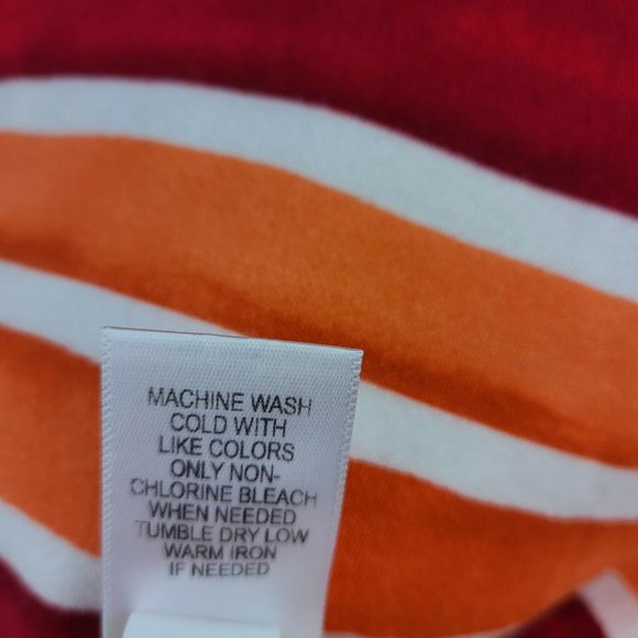 CROFT & BARROW Red White Yellow Striped Short Sleeve Classic Tee Womens Size 1X - Picture 7 of 7